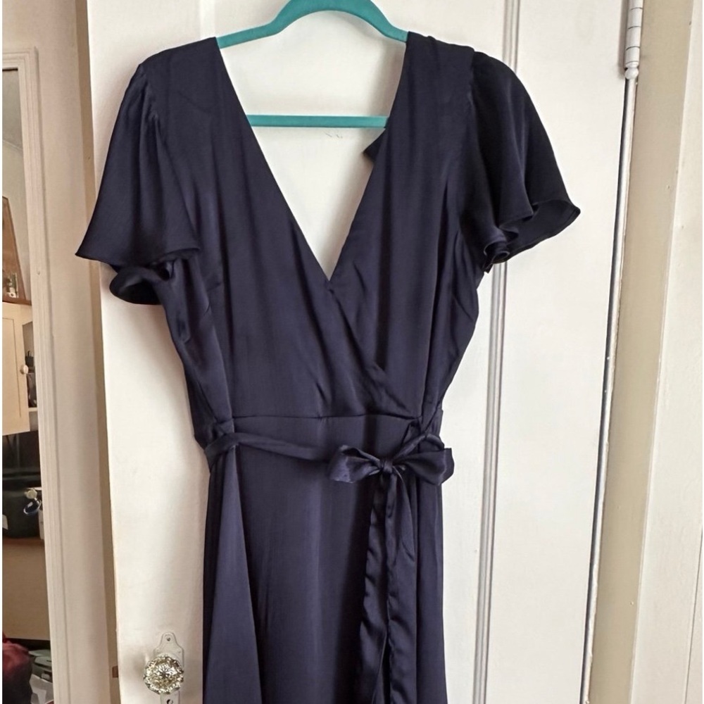 Nicole midi satin blue dress size 12